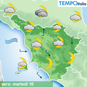 Mappa sera per la giornata del 2026-06-16