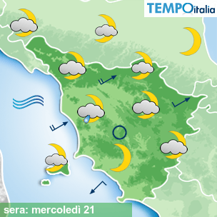 Mappa sera per la giornata del 2026-10-21