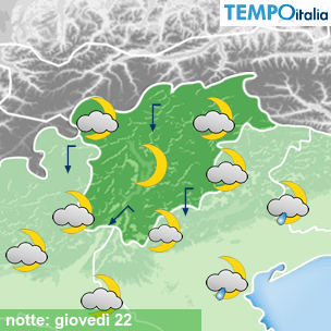 Mappa notte per la giornata del 2026-10-22