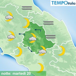 Mappa notte per la giornata del 2026-10-20