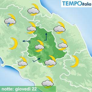Mappa notte per la giornata del 2026-10-22