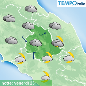 Mappa notte per la giornata del 2026-10-23