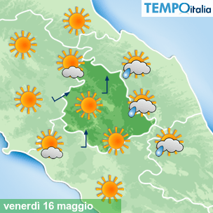 Mappa Giornaliera per la giornata di mercoledì 16 marzo