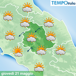 Mappa Giornaliera per la giornata di mercoledì 16 marzo