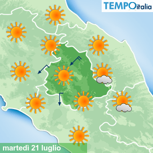 Mappa Giornaliera per la giornata di mercoledì 16 marzo