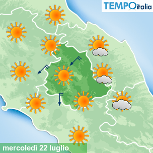 Mappa Giornaliera per la giornata di mercoledì 16 marzo