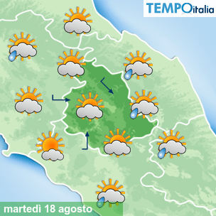 Mappa Giornaliera per la giornata di mercoledì 16 marzo