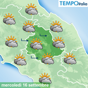 Mappa Giornaliera per la giornata di mercoledì 16 marzo