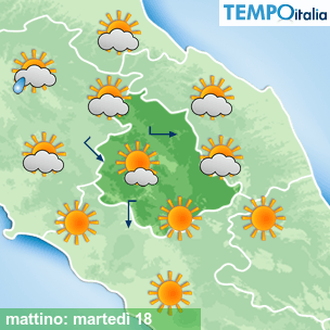 Mappa mattino per la giornata del 2026-08-18