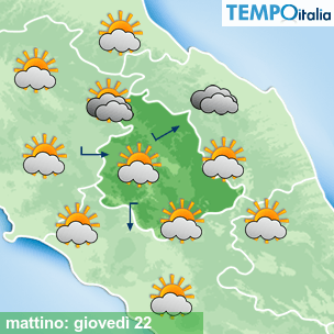 Mappa mattino per la giornata del 2026-10-22
