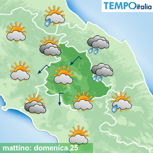 Mappa mattino per la giornata del 2026-10-25