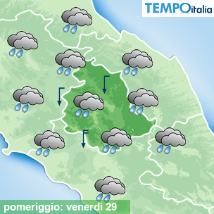 Mappa pomeriggio per la giornata del 2024-11-29