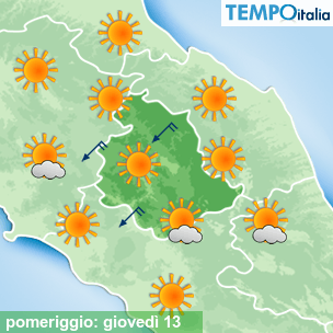 Mappa pomeriggio per la giornata del 2026-08-13