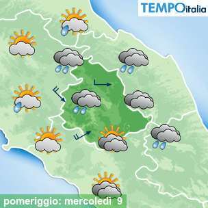Mappa pomeriggio per la giornata del 2026-09-09