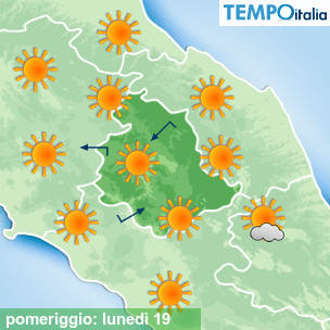 Mappa pomeriggio per la giornata del 2026-10-19