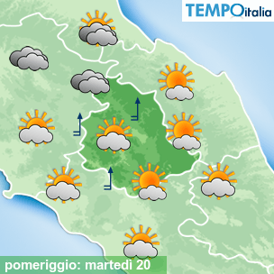 Mappa pomeriggio per la giornata del 2026-10-20