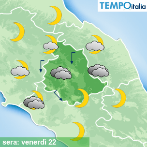 Mappa sera per la giornata del 2024-11-22