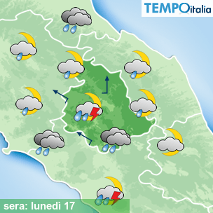 Mappa sera per la giornata del 2026-08-17