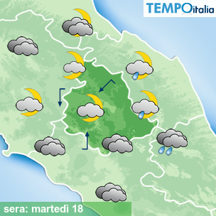 Mappa sera per la giornata del 2026-08-18