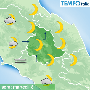 Mappa sera per la giornata del 2026-09-08