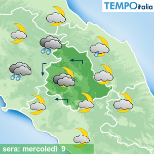 Mappa sera per la giornata del 2026-09-09
