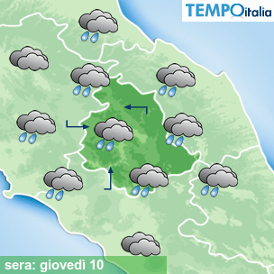 Mappa sera per la giornata del 2026-09-10