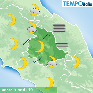 Mappa sera per la giornata del 2026-10-19