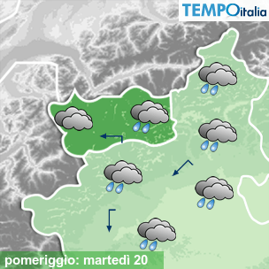 Mappa pomeriggio per la giornata del 2026-10-20
