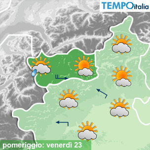 Mappa pomeriggio per la giornata del 2026-10-23