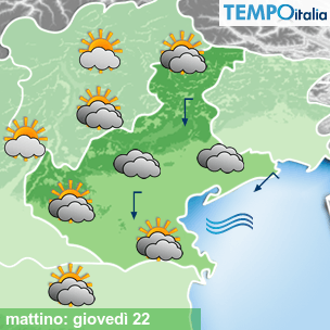 Mappa mattino per la giornata del 2026-10-22
