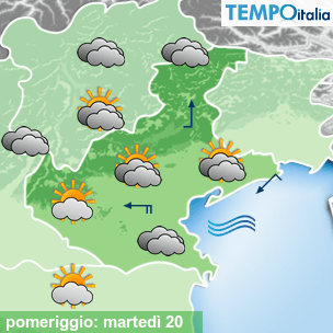 Mappa pomeriggio per la giornata del 2026-10-20