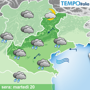 Mappa sera per la giornata del 2026-10-20